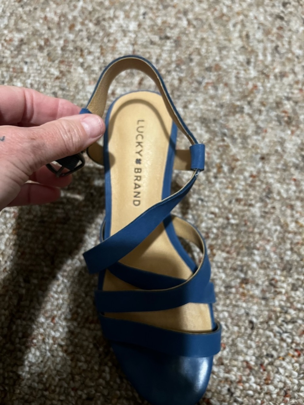 Lucky Brand Blue Strappy Women's Sandals - Picture 4 of 6